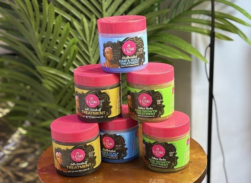 Lush Hair Cream (Mentholated Hair & Scalp, Anti-Dandruff, Indian Herbs and Hair Growth Treatment)