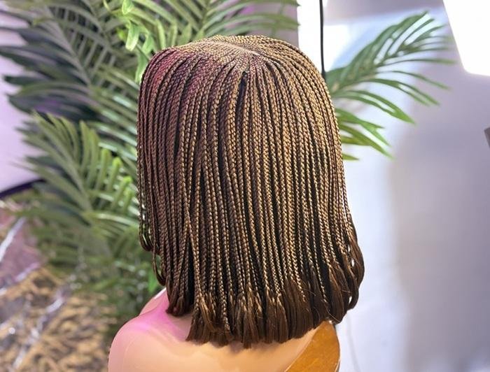 Braided Wig Centre Part