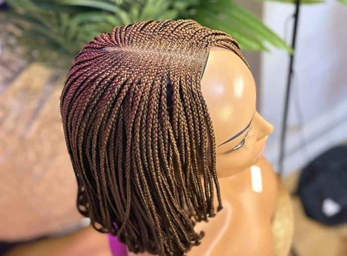 Braided Wig Centre Part