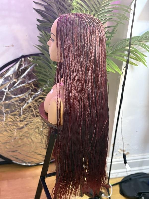 Knotless Braids Wig with Bone Straight Extension