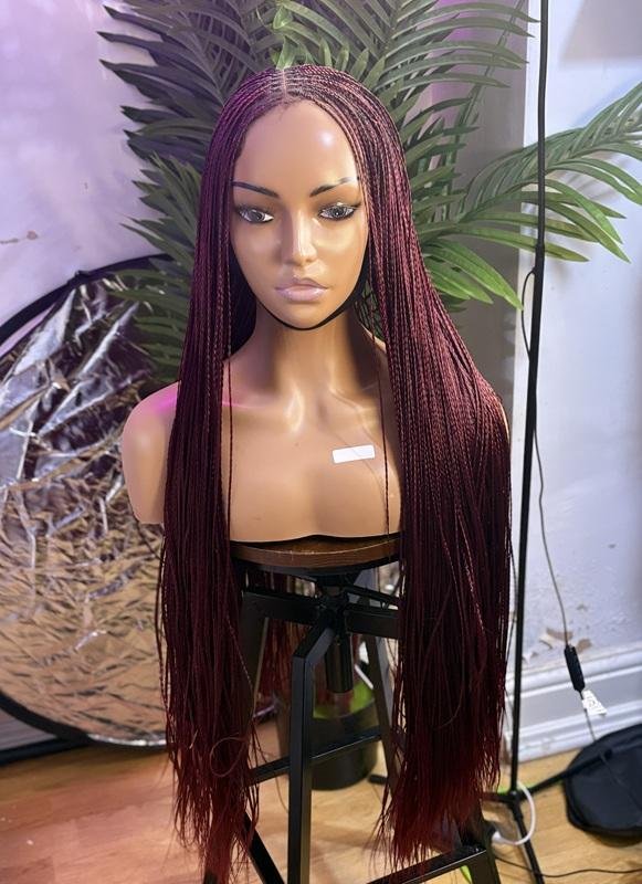 Knotless Braids Wig with Bone Straight Extension