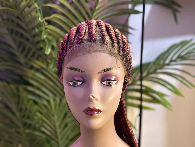 Braided Feed in Cornrow Wig