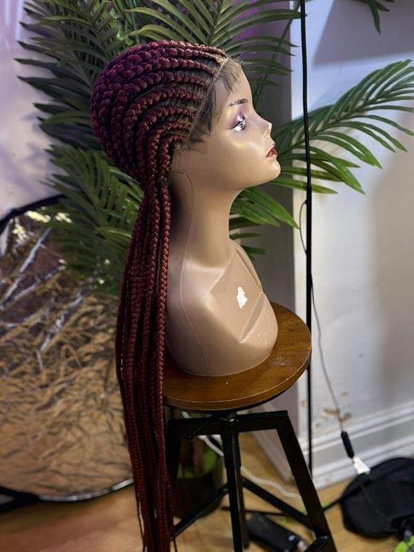 Braided Feed in Cornrow Wig
